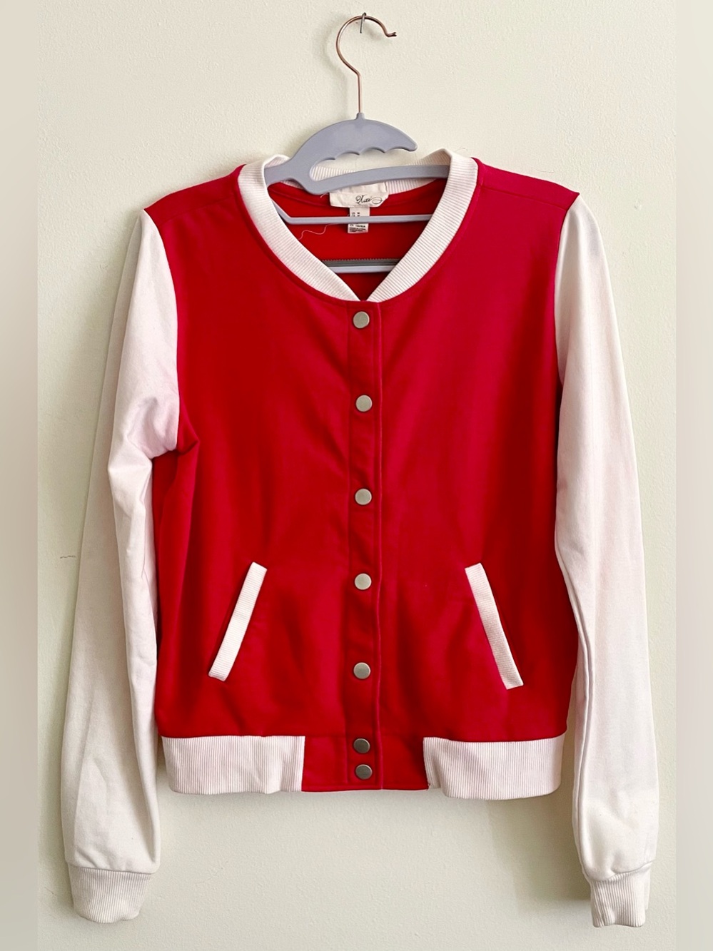 🏈 Forever 21 Red and White Varsity Jacket 🏈